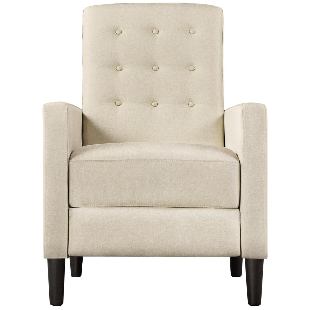 Yaheetech Fabric Recliner Chair Set of 2 Tufted Sofa Chair Beige