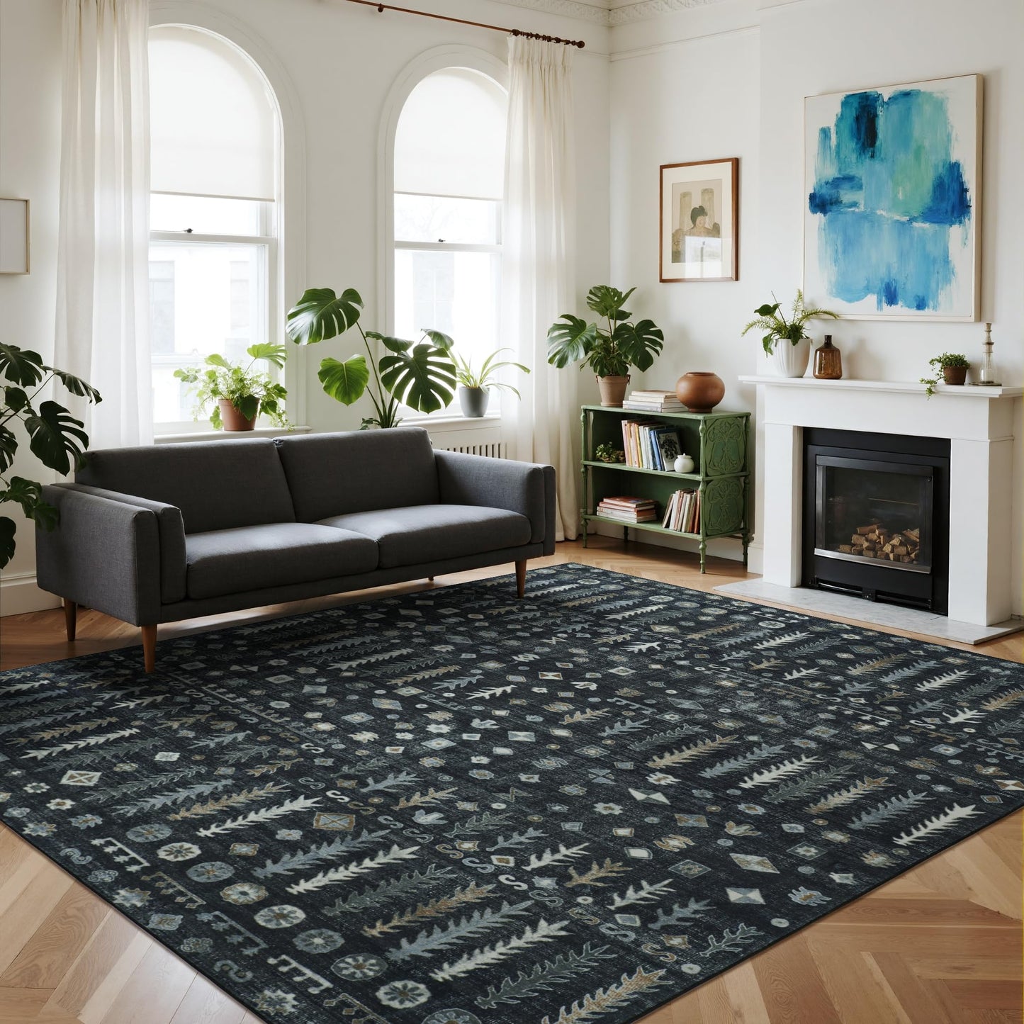 Lbris Machine Washable Rugs 8x10 Area Rugs for Living Room,Bedroom,Dining Room