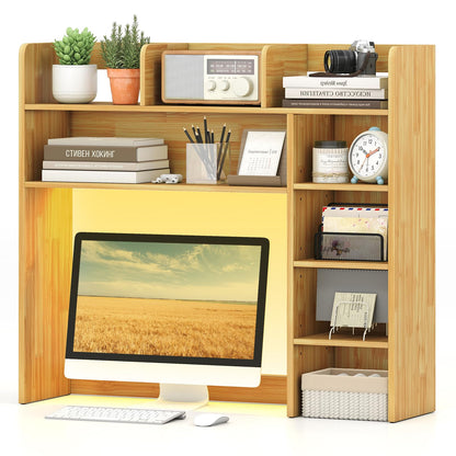 3-Tier Desktop Bookshelf Organizer with Storage Shelves for Office & Dorm