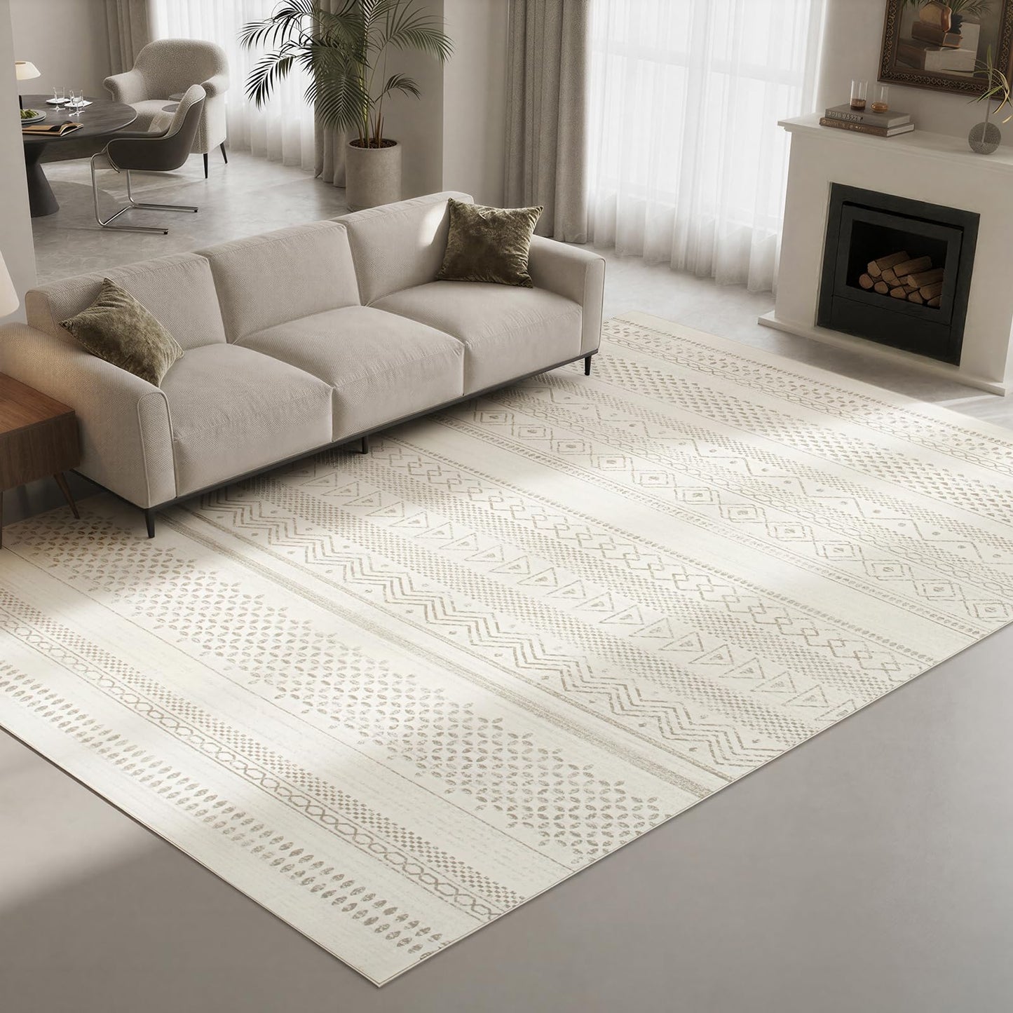 Lbris Machine Washable Rugs 8x10 Area Rugs for Living Room,Bedroom,Dining Room