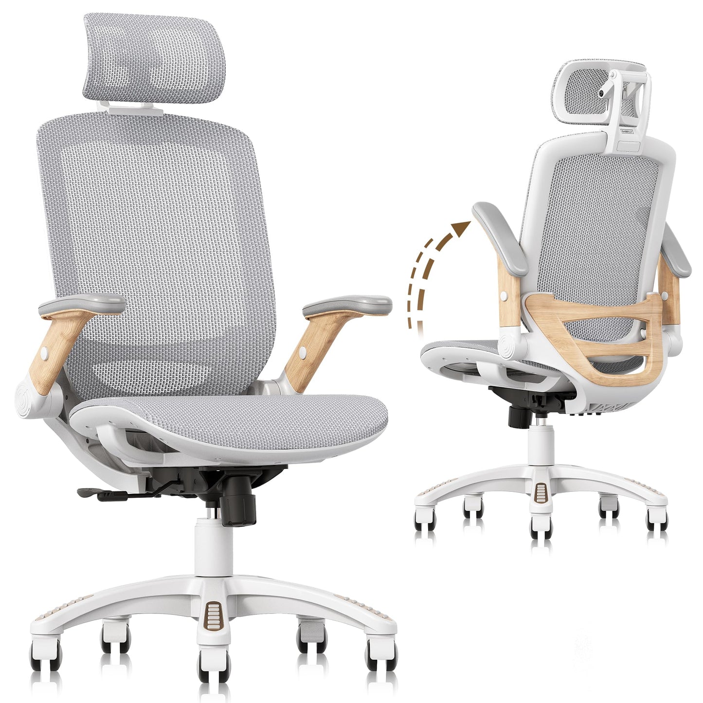 Ergonomic High Back Mesh Office Chair with Lumbar Support & Headrest