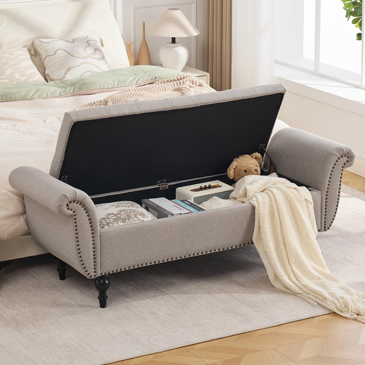 obmedin 63.78" Ottoman with Storage Storage Ottoman Bench