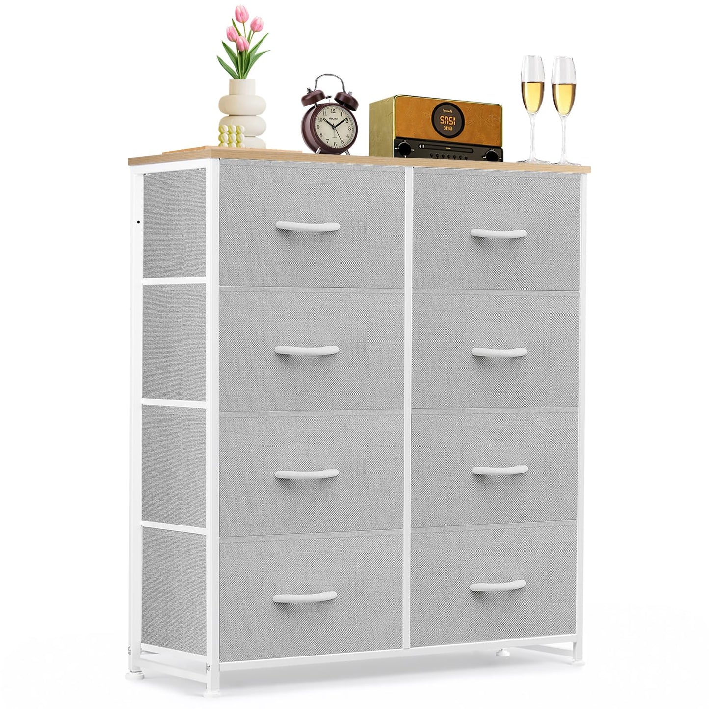 SageNest Dresser for Bedroom, Anti-Tip Tall Storage Organizer