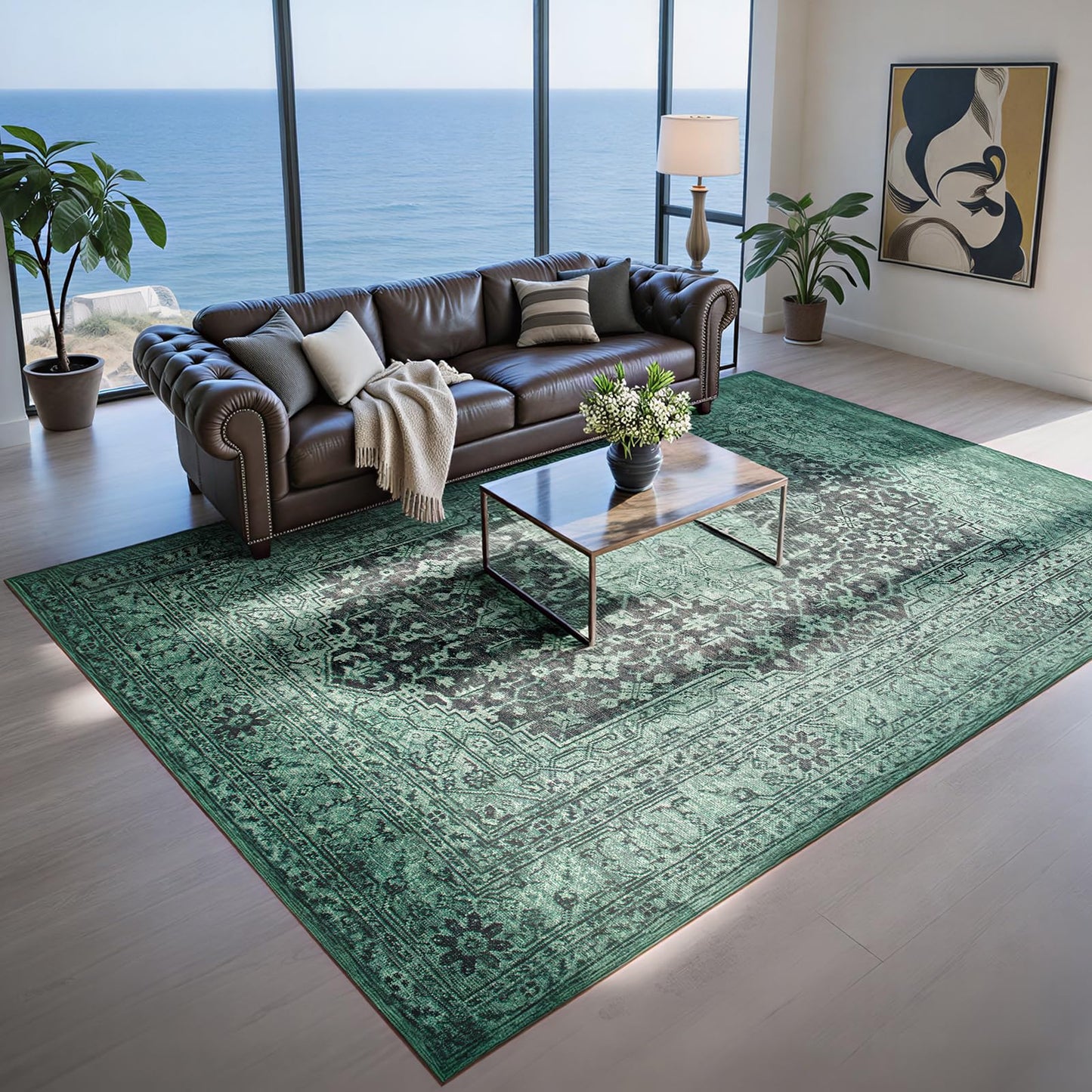 Lbris Machine Washable Rugs 8x10 Area Rugs for Living Room,Bedroom,Dining Room