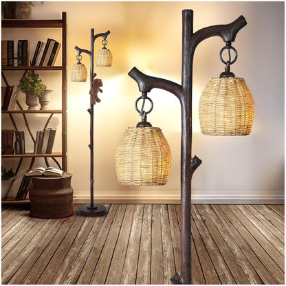 Dual Lantern Tree Floor Lamp Series