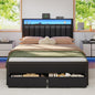 Furnulem Bed Frames 2 Under Bed Storage on Wheels