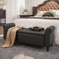 FiveWillowise 65 Inch Faux Leather Bedroom Bench with Storage