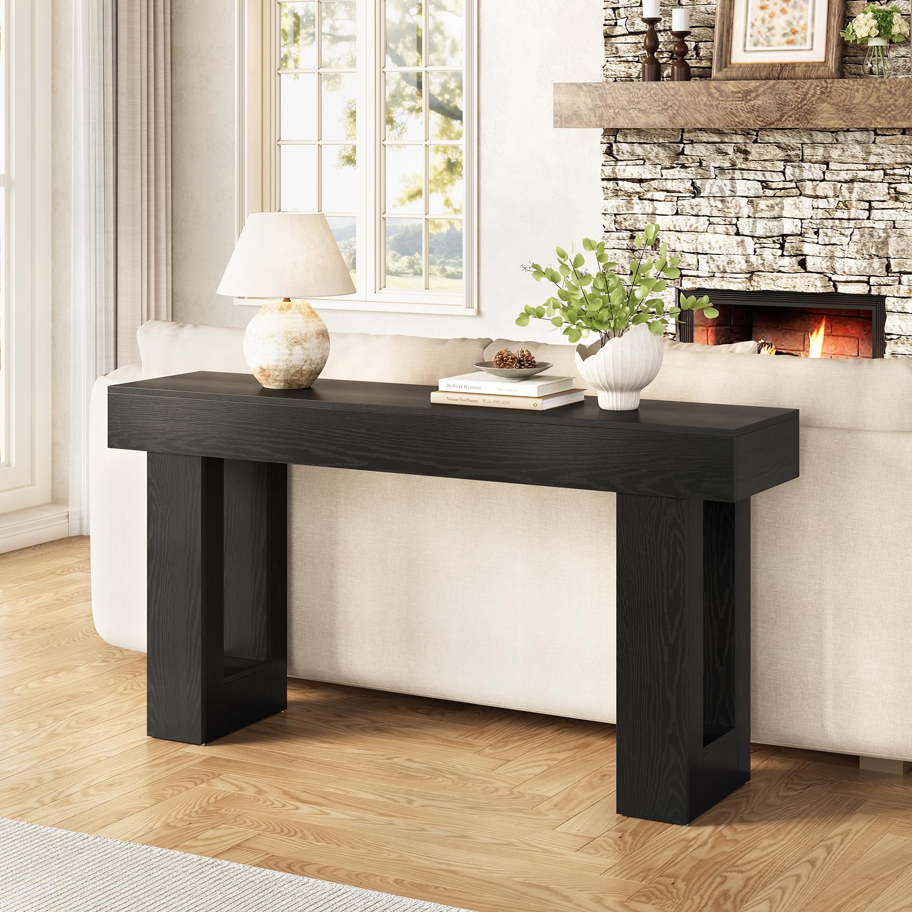 LITTLE TREE 63-Inch Long Console Tables for Entryway