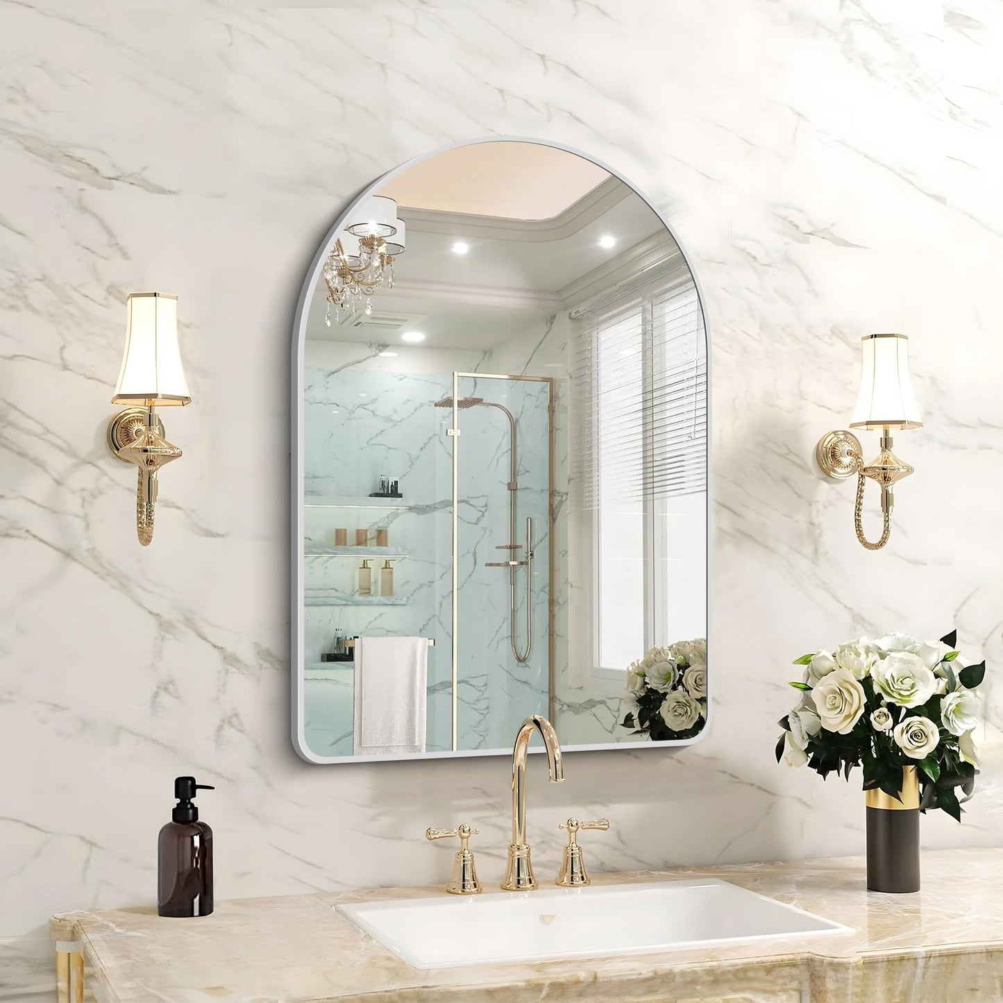 FORBATH Arched Bathroom Mirror