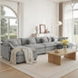 Oversized Modular Sectional Sofa with Storage Console & Ottoman