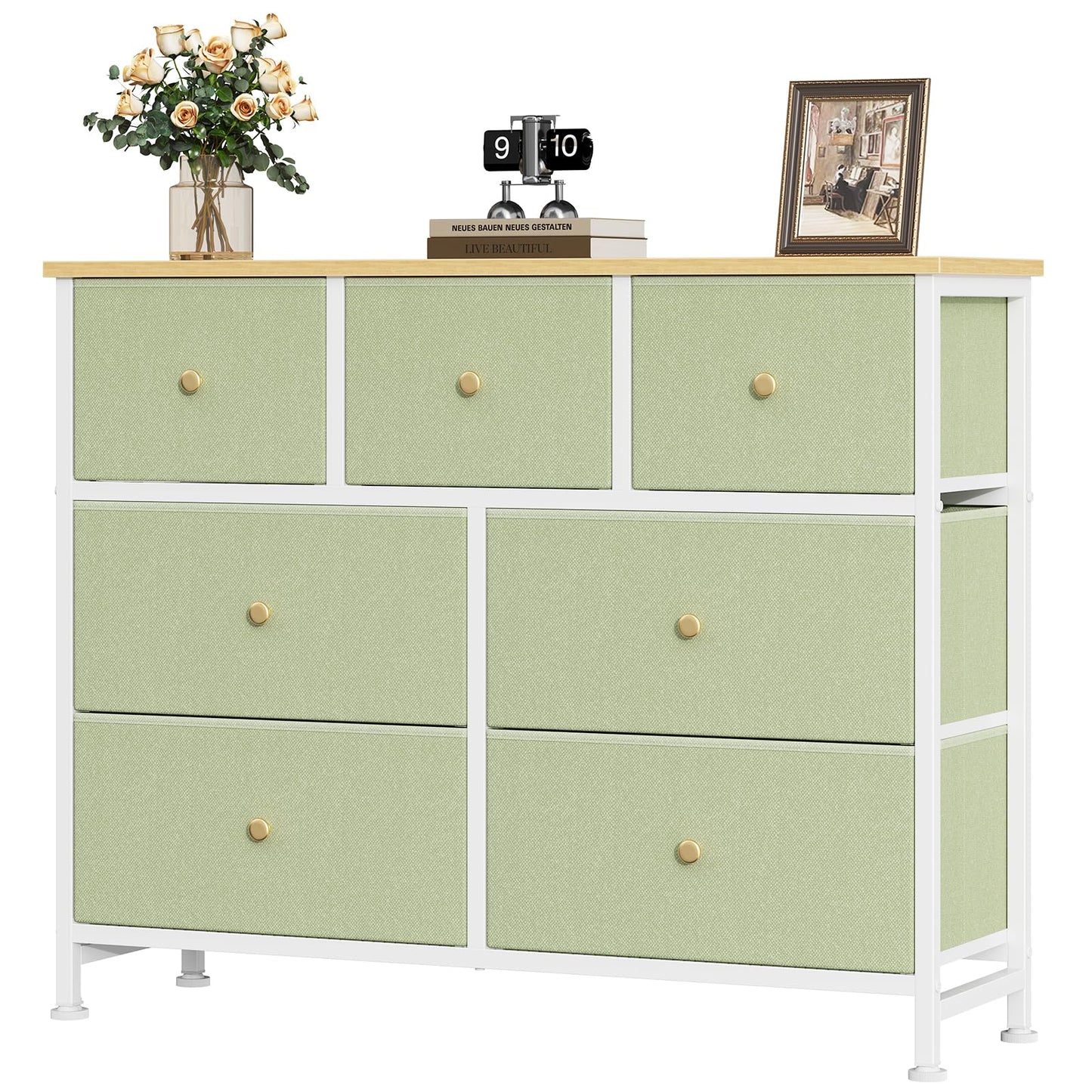 OLIXIS Dresser for Bedroom with 7 Fabric Drawers Storage Organizer