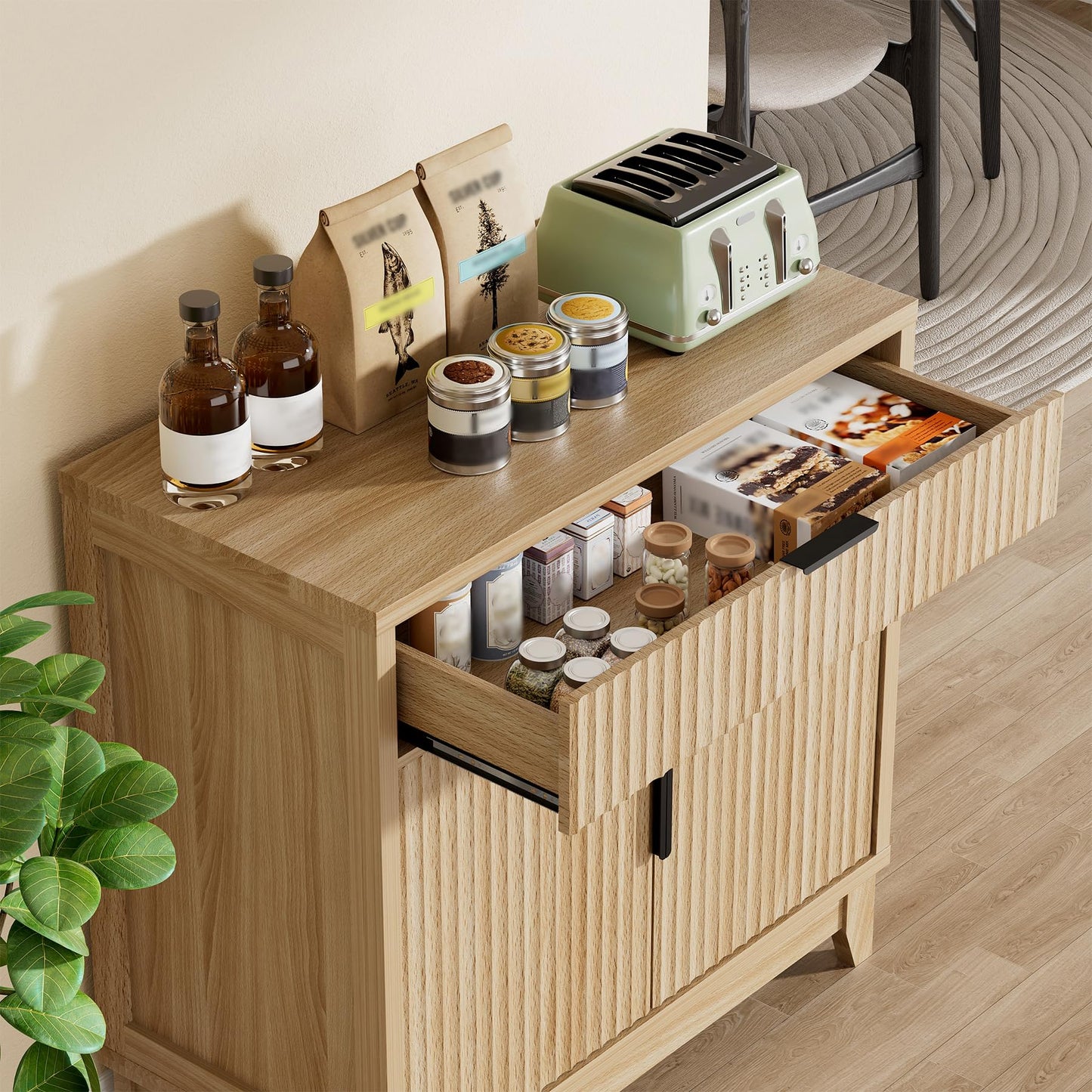 Vabches Modern Sideboard Buffet Cabinet with Storage