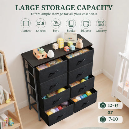 SageNest Dresser for Bedroom, Anti-Tip Tall Storage Organizer