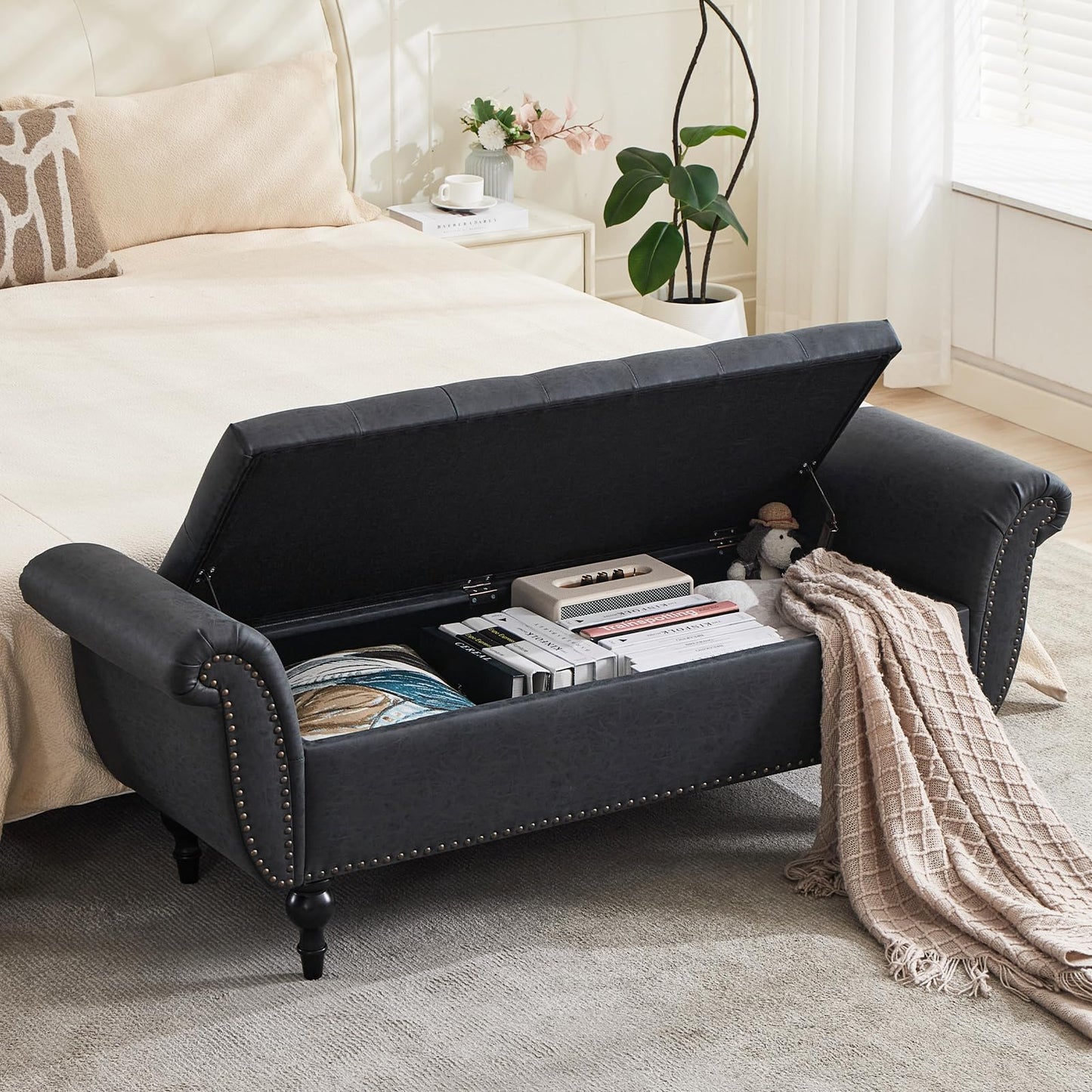 obmedin 63.78" Ottoman with Storage Storage Ottoman Bench