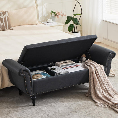 obmedin 63.78" Ottoman with Storage Storage Ottoman Bench