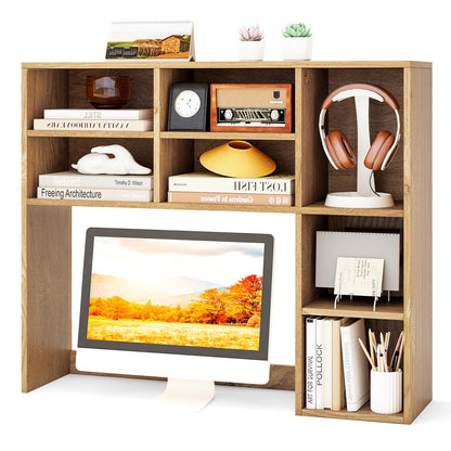 3-Tier Desktop Bookshelf Organizer with Storage Shelves for Office & Dorm