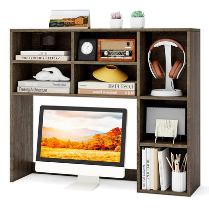 3-Tier Desktop Bookshelf Organizer with Storage Shelves for Office & Dorm