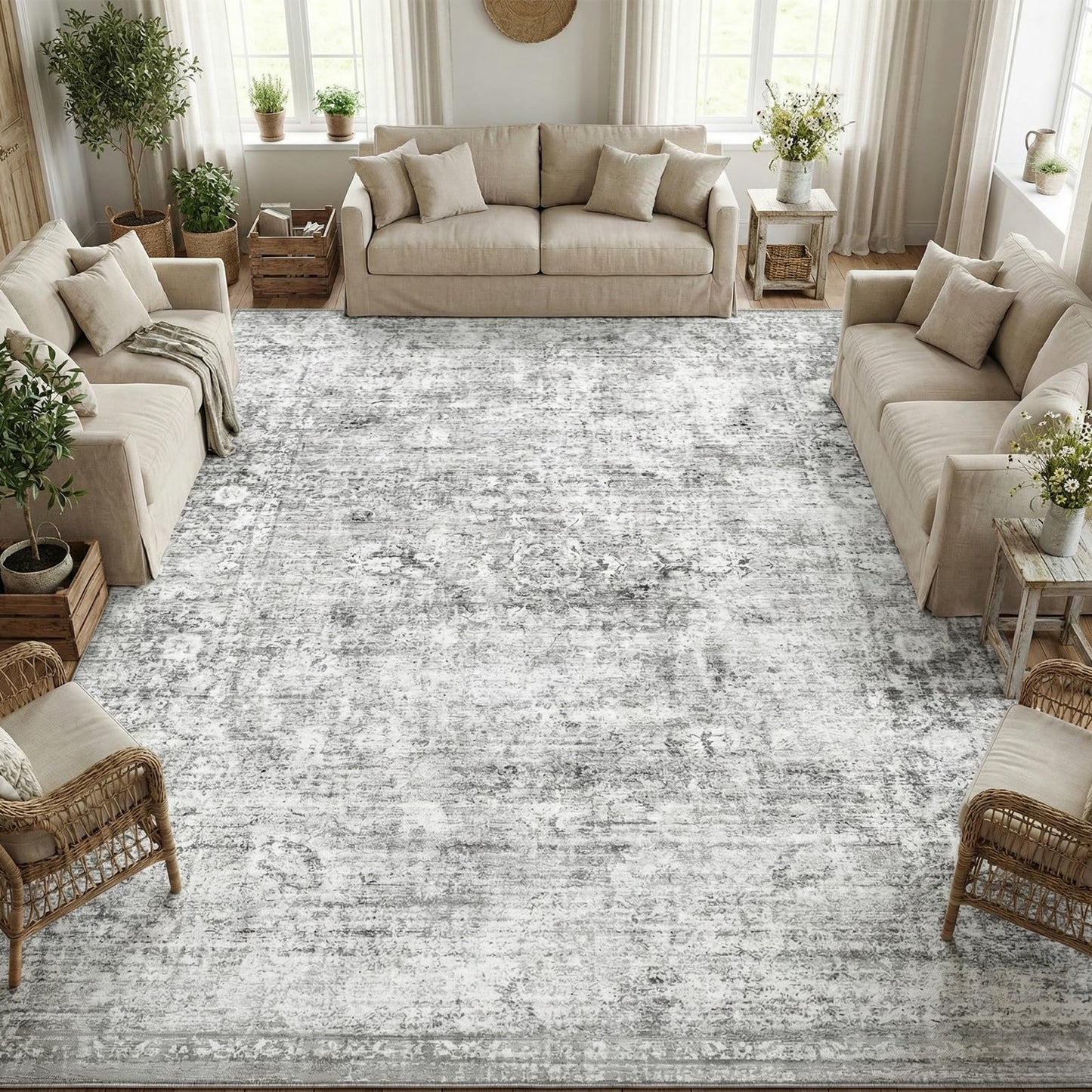 Homemate Washable Area Rug for Home Decor