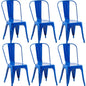 Rivbuio Metal Dining Chairs with Backrest, Stackable, Color, 2 Pack