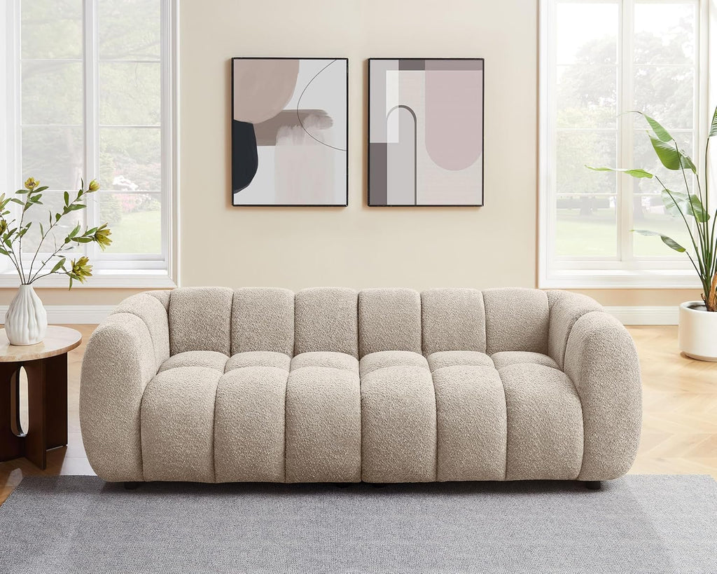 VANOMi 88" Oversized Boucle Sofa, Modern Upholstered