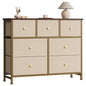 7 Drawer Fabric Dresser with Storage Bins and Steel Frame for Bedroom & Closet