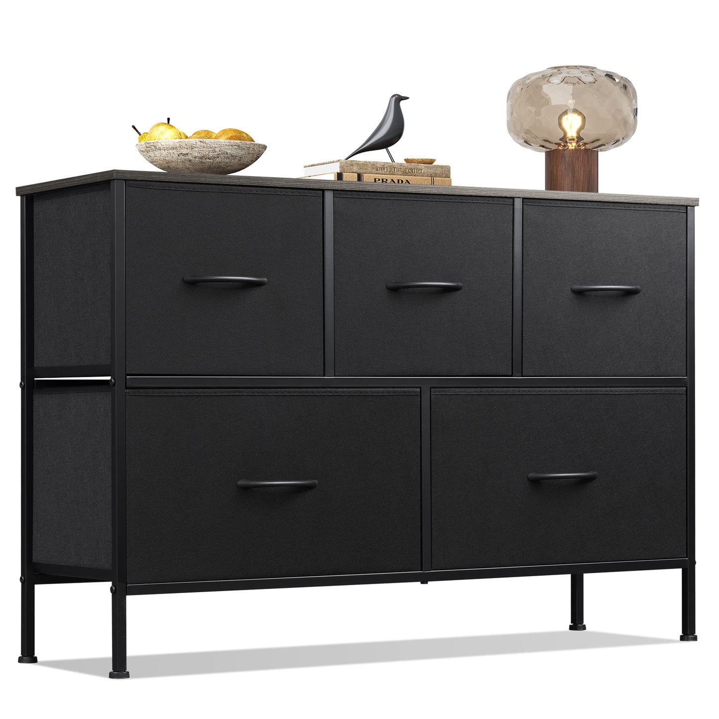 WLIVE Dresser for Bedroom with 5 Drawers