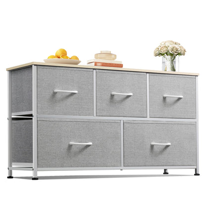 WLIVE Dresser for Bedroom with 5 Drawers