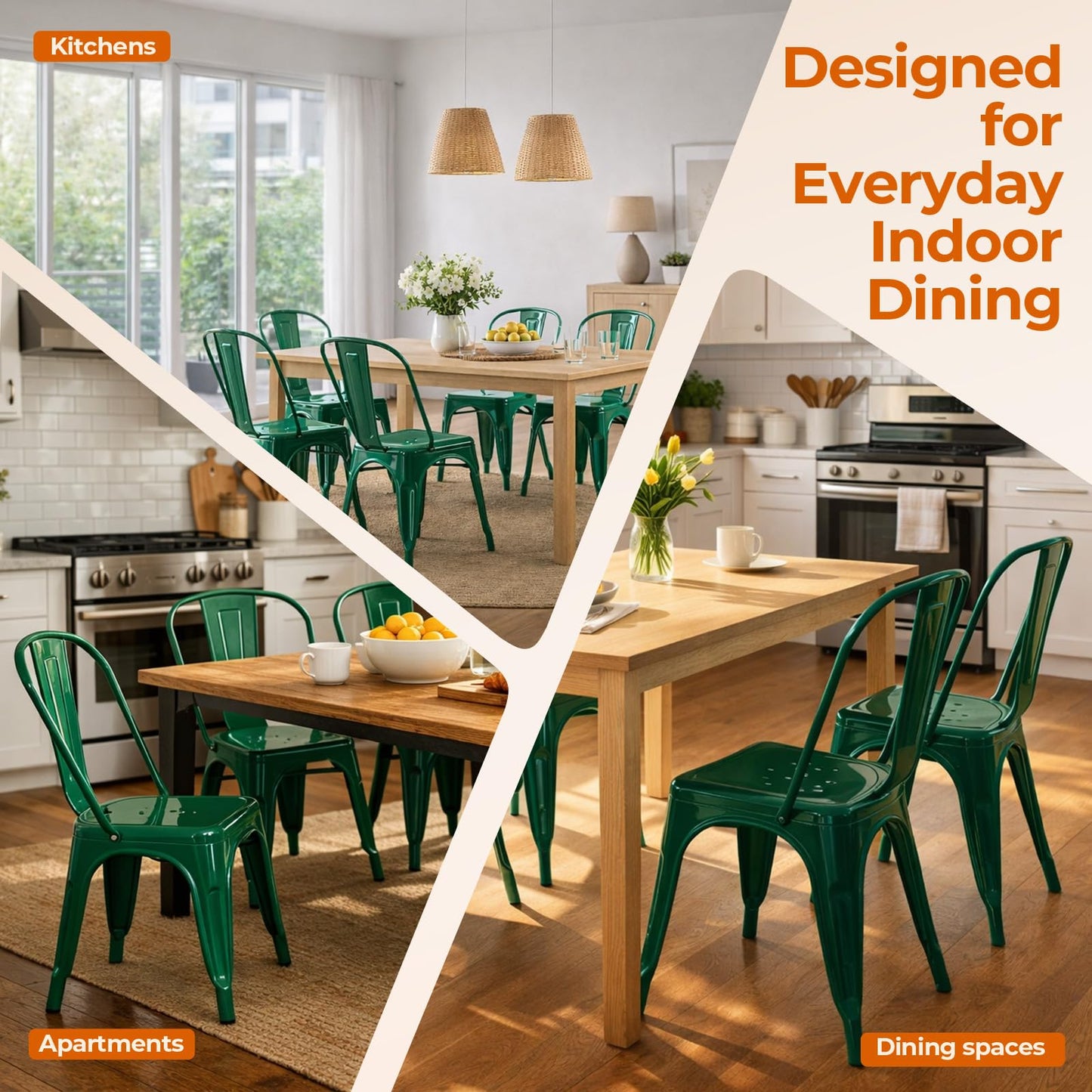 SOLEGGIATA Metal Dining Chairs Set