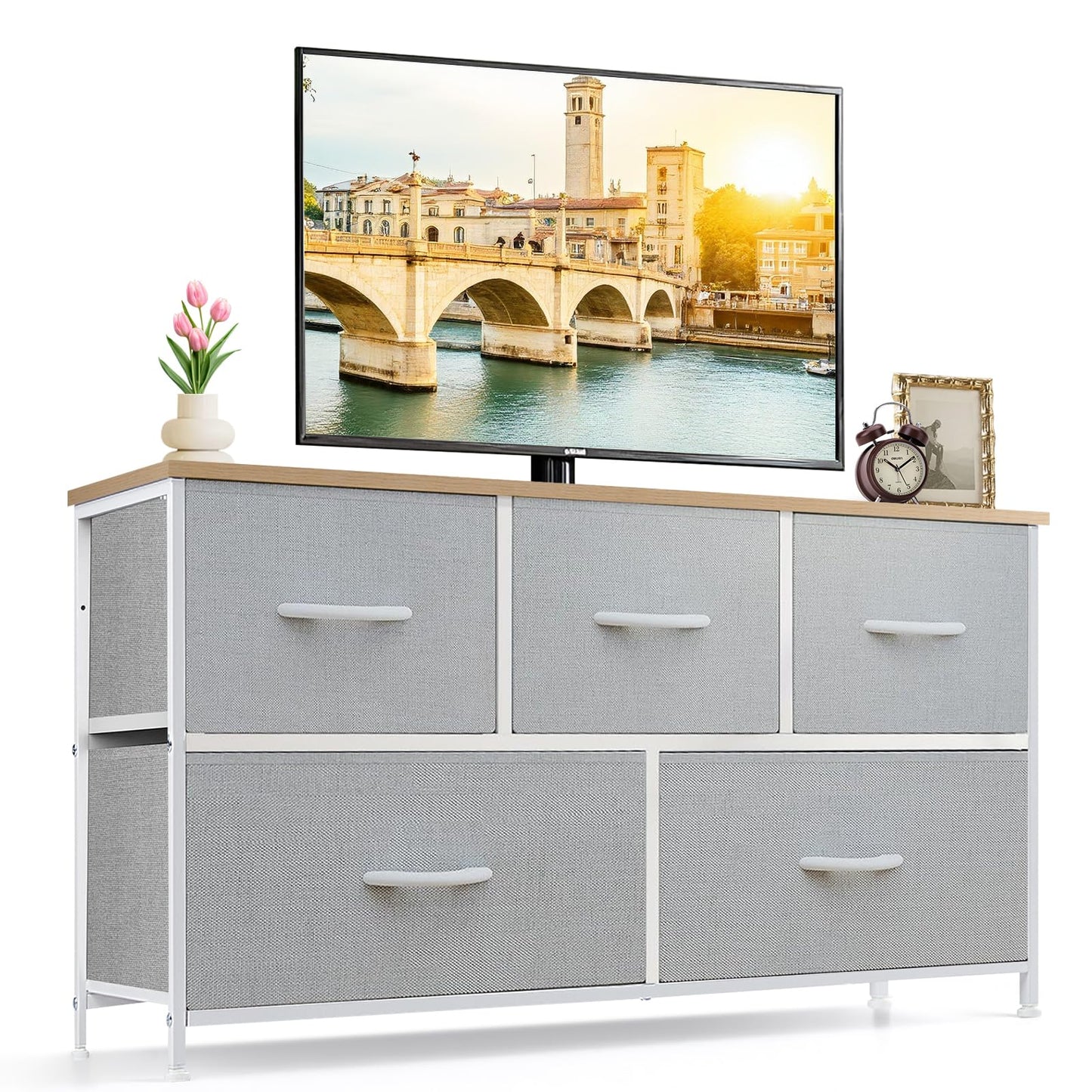 SageNest Dresser for Bedroom, Anti-Tip Tall Storage Organizer
