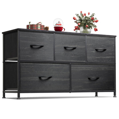 WLIVE Dresser for Bedroom with 5 Drawers