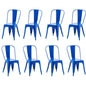 Rivbuio Metal Dining Chairs with Backrest, Stackable, Color, 2 Pack