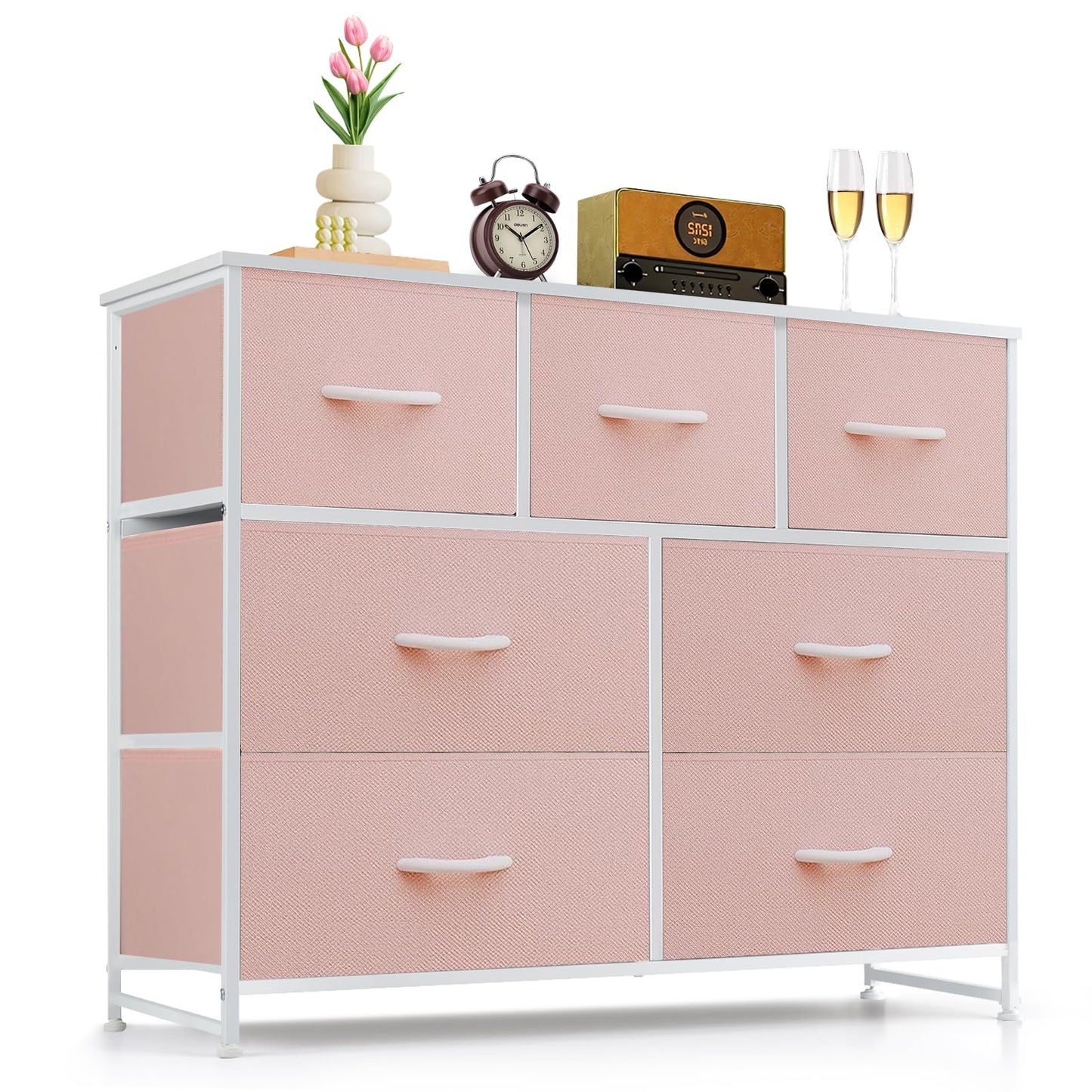 SageNest Dresser for Bedroom, Anti-Tip Tall Storage Organizer