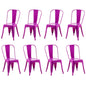 Rivbuio Metal Dining Chairs with Backrest, Stackable, Color, 2 Pack