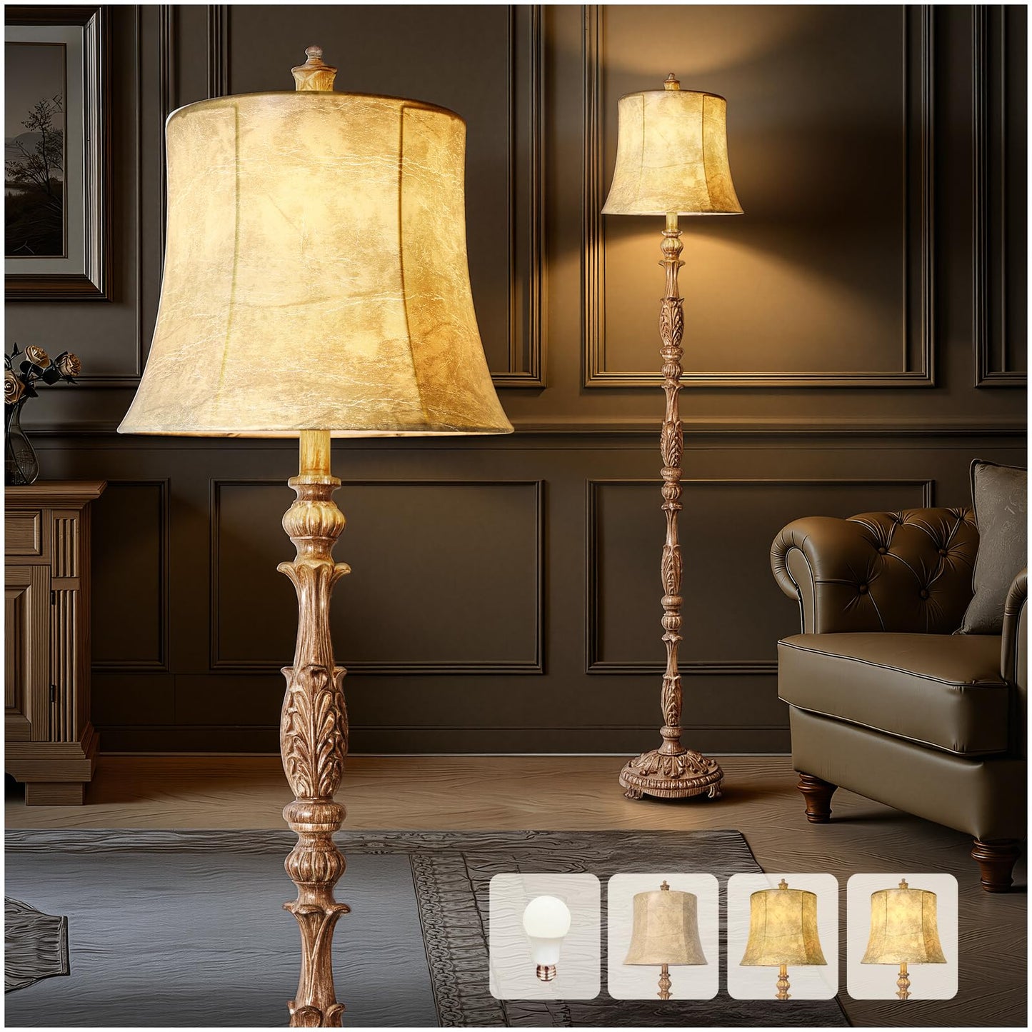 Dual Lantern Tree Floor Lamp Series