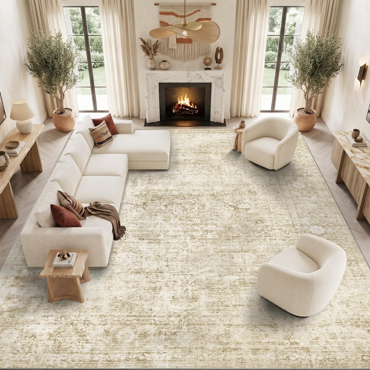 Homemate Washable Area Rug for Home Decor