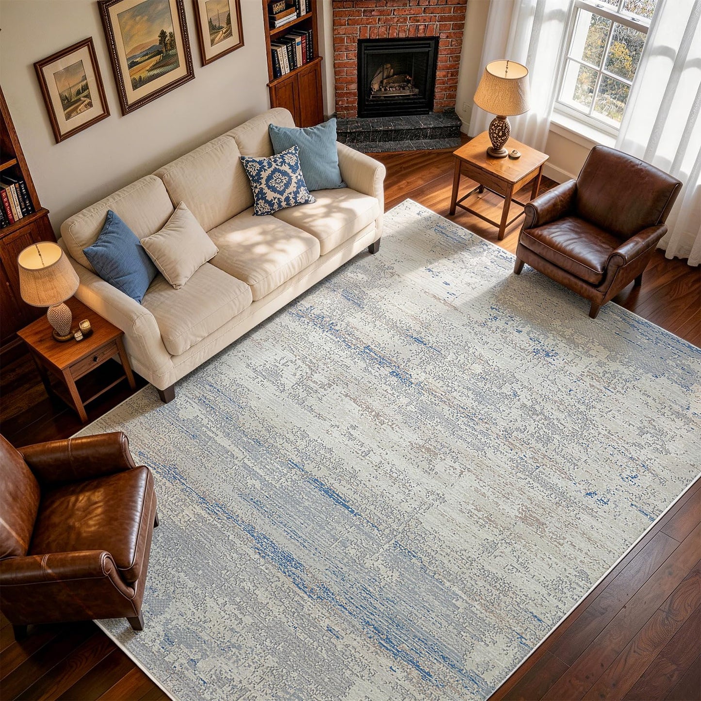 Lbris Machine Washable Rugs 8x10 Area Rugs for Living Room,Bedroom,Dining Room