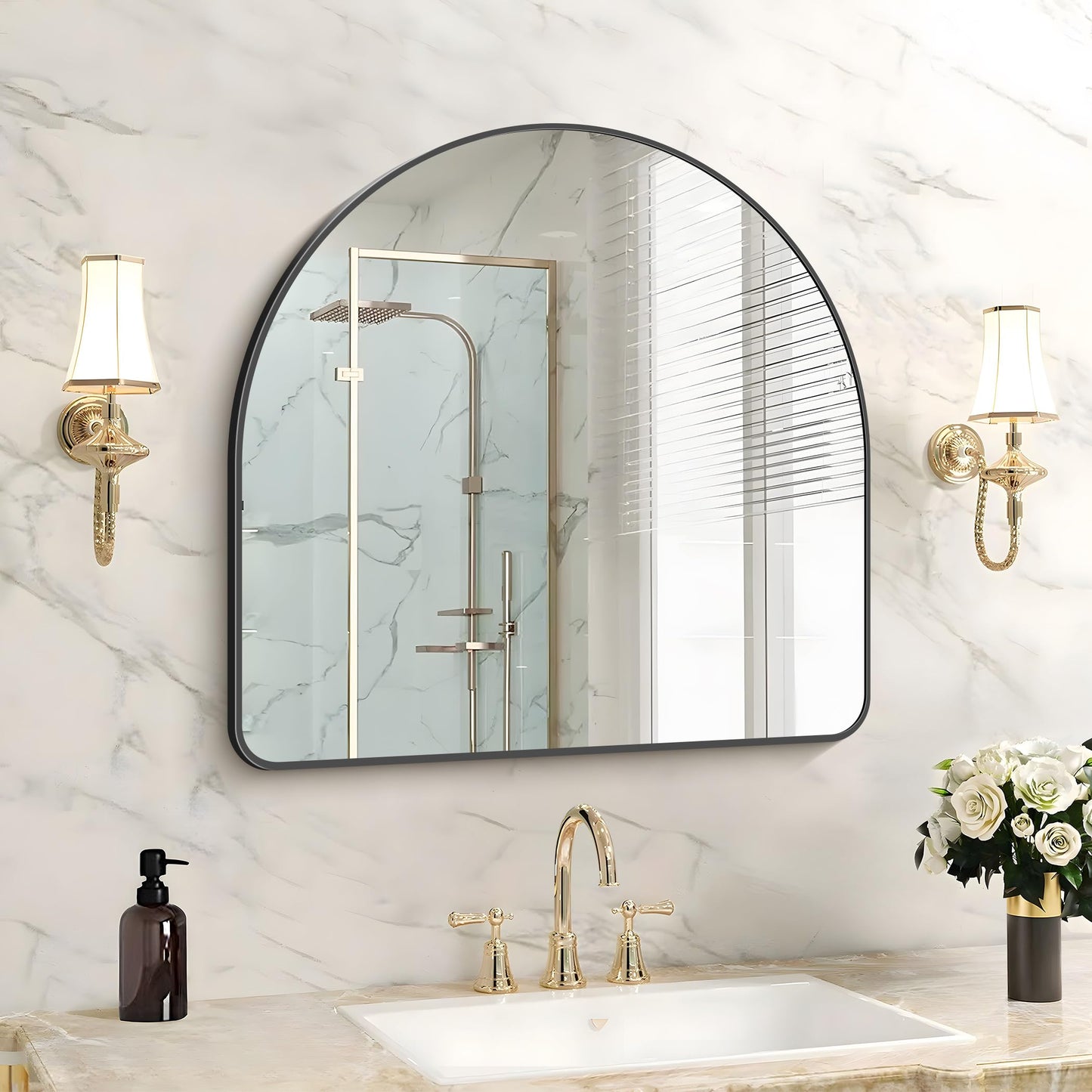 FORBATH Arched Bathroom Mirror
