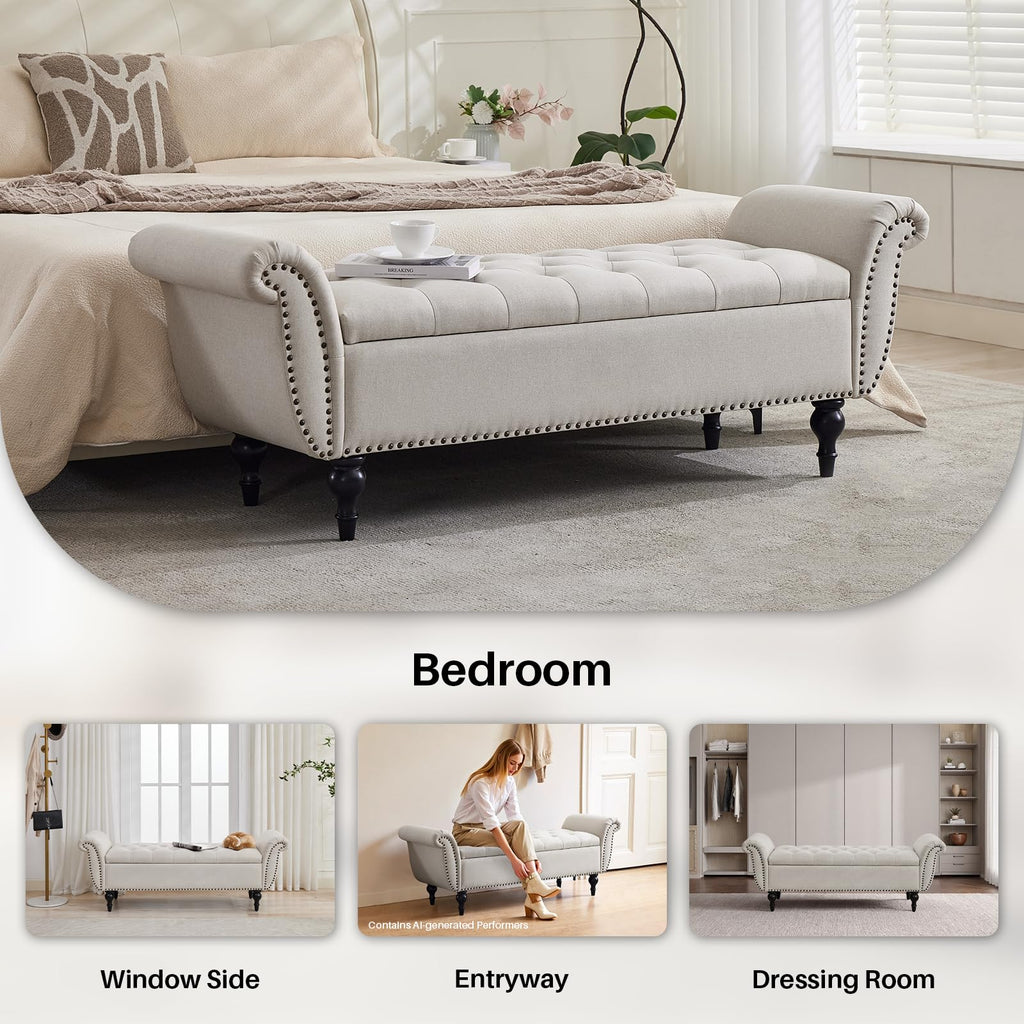 obmedin 63.78" Ottoman with Storage Storage Ottoman Bench