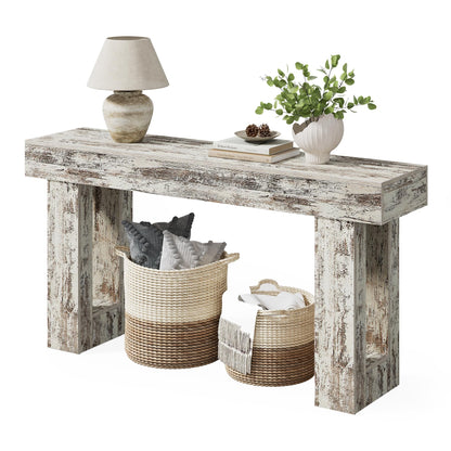 LITTLE TREE 63-Inch Long Console Tables for Entryway