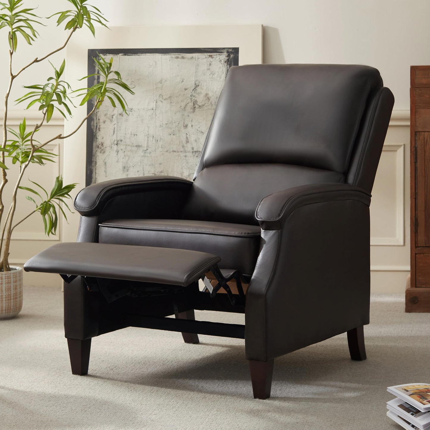 VKNOW Recliner Chair，Fabric Recliner with Adjustable Back