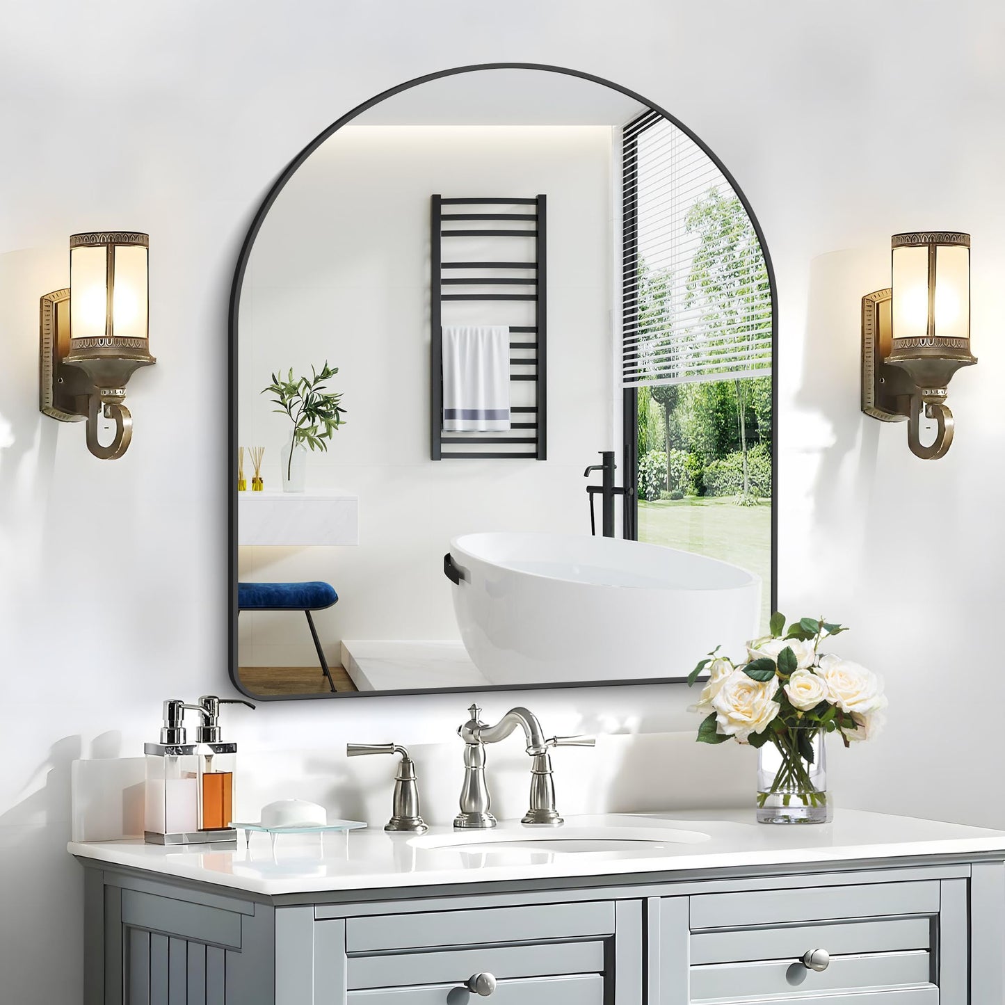 FORBATH Arched Bathroom Mirror