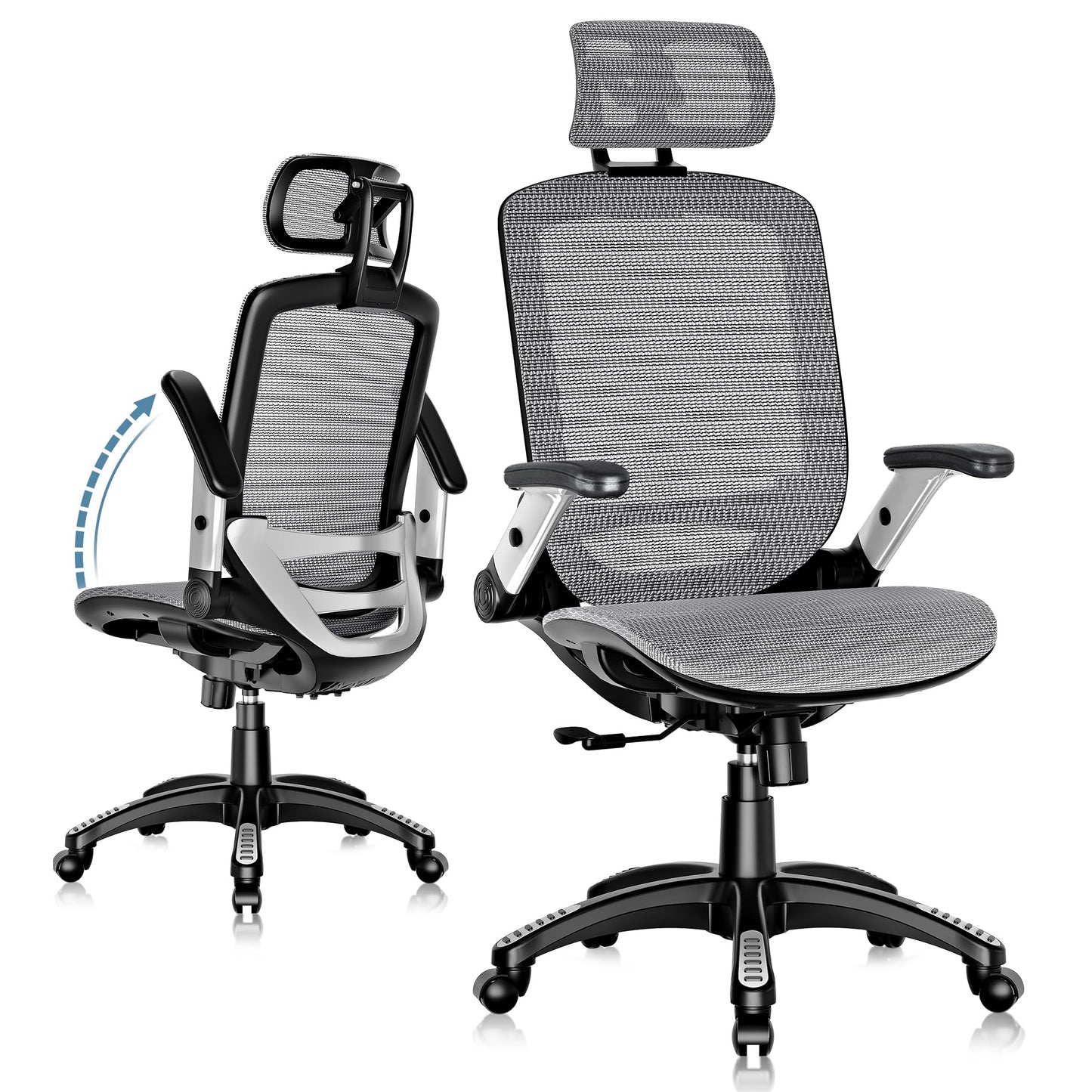 Ergonomic High Back Mesh Office Chair with Lumbar Support & Headrest