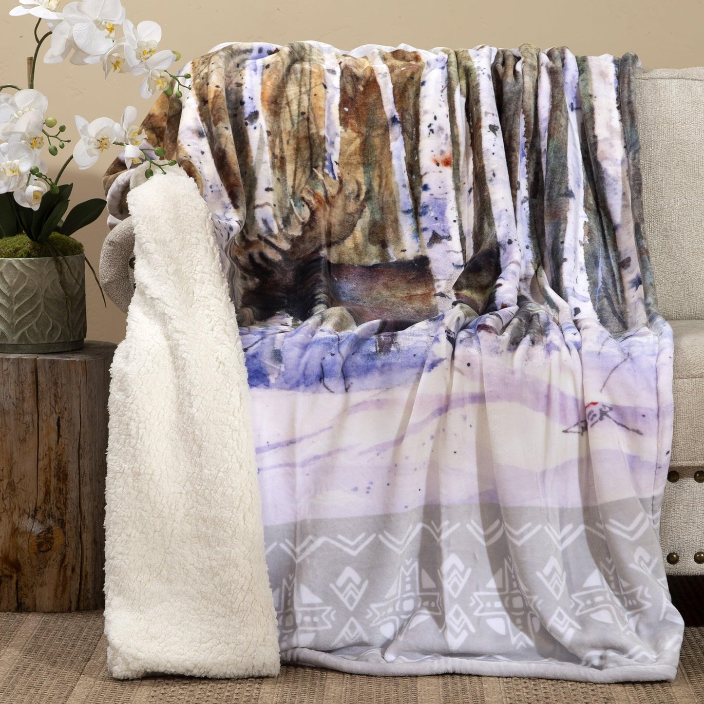 Ultra Soft Plush Sherpa Fleece Oversized Throw Blanket for Home Decor