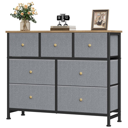 OLIXIS Dresser for Bedroom with 7 Fabric Drawers Storage Organizer