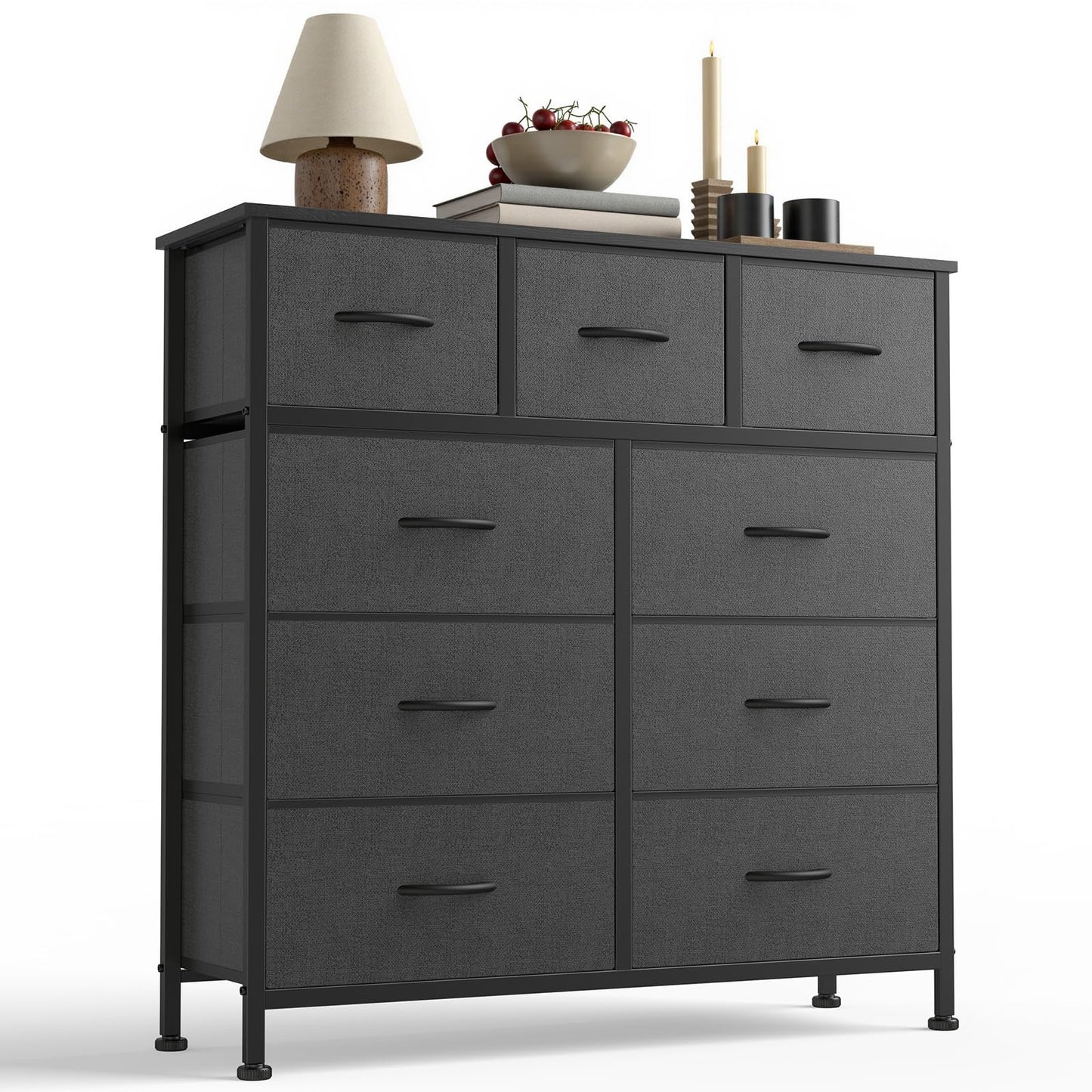 7 Drawer Fabric Dresser with Storage Bins and Steel Frame for Bedroom & Closet