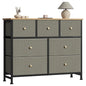 7 Drawer Fabric Dresser with Storage Bins and Steel Frame for Bedroom & Closet