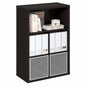 Tiered Wood Bookshelf with Open Storage Shelves for Home & Office