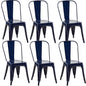Rivbuio Metal Dining Chairs with Backrest, Stackable, Color, 2 Pack