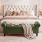FiveWillowise 65 Inch Faux Leather Bedroom Bench with Storage