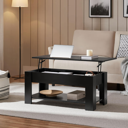 Lift Top Coffee Table with Hidden Storage Compartment for Living Room